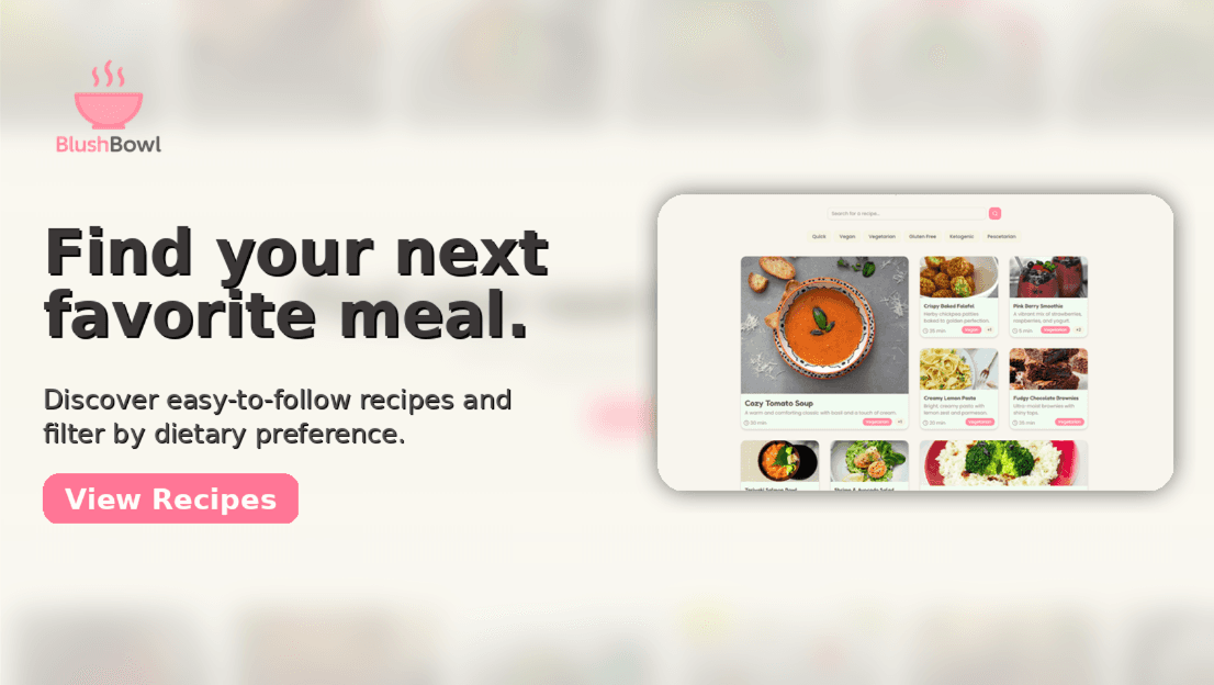 BlushBowl — Recipe Discovery